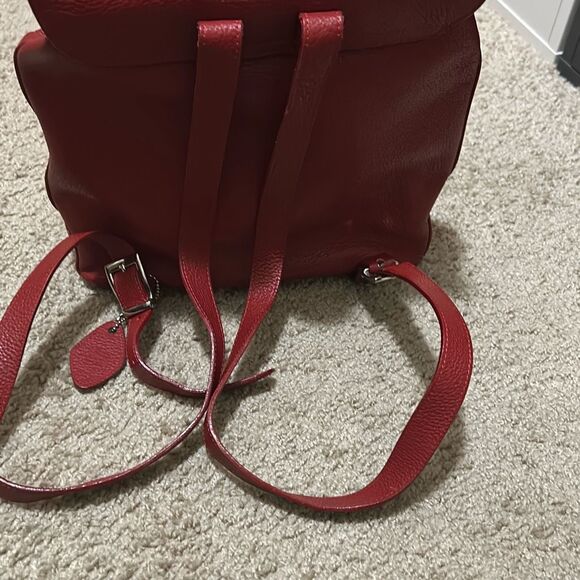 I Santi Women\'s Leather Backpack Deep Cherry Red Classic Made In Italy main image 11